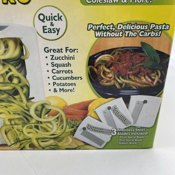 Veggetti Pro Table Top Spiralizer Spiral Vegetable Fruit Slicer Cutter 3 Blades - Picture 9 of 16